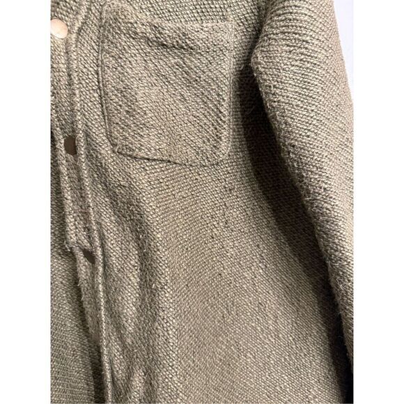 Soft Surroundings Olive Green Long Sleeve Snap Front Cardigan Size Medium - Picture 5 of 6